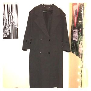 Vintage Oversized Women's Wool Trench
